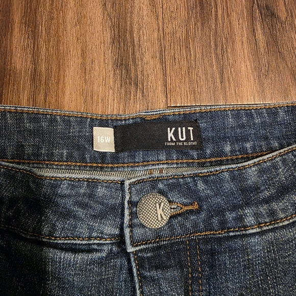 NWT SZ16W Kut From The Kloth Women Sophie Bermuda Shorts Raw Hem Cut Off Jeans - Picture 2 of 13